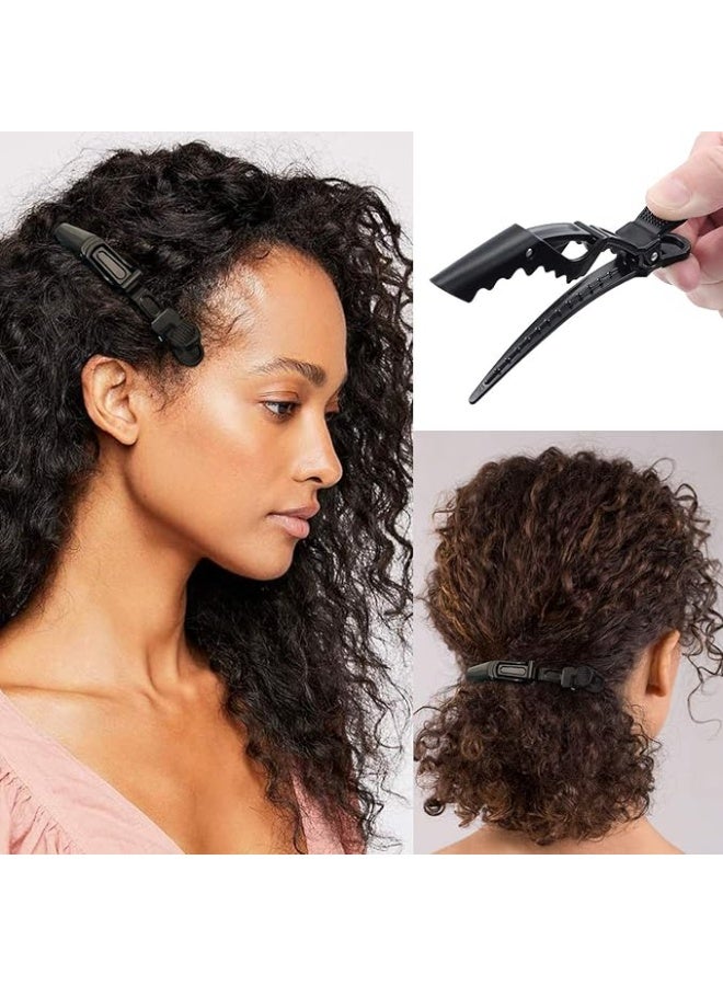 6 قطع مشابك شعر كبيرة – كلابات شعر بلاستيك بتثبيت قوي لتقسيم وتصفيف الشعر أثناء السيشوار والكيرلي – مانعة للانزلاق – متعددة الألوان - Image 5